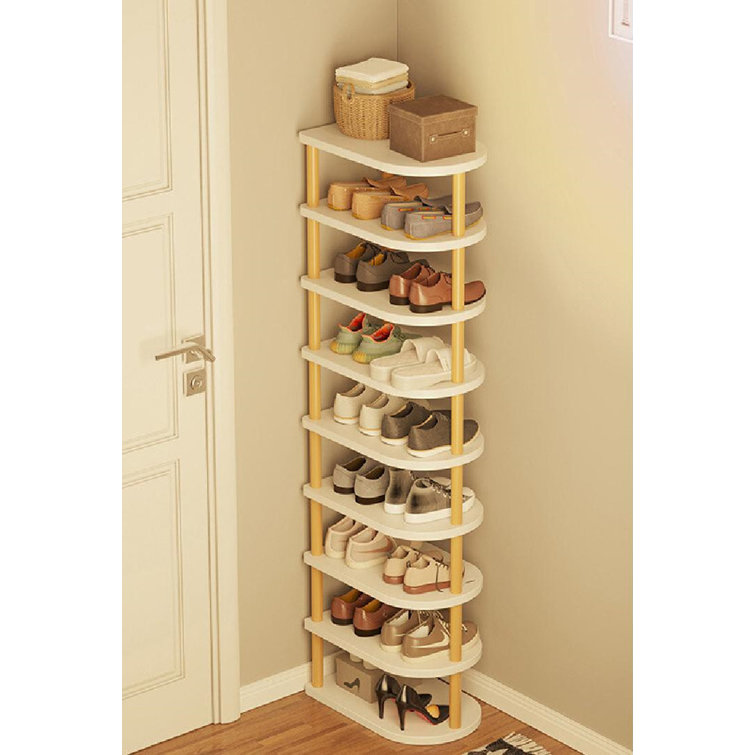 Ebern Designs 18 Pair Solid Wood Shoe Rack Wayfair